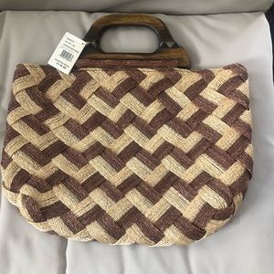 Adrienne Vittadini straw bag NWT.